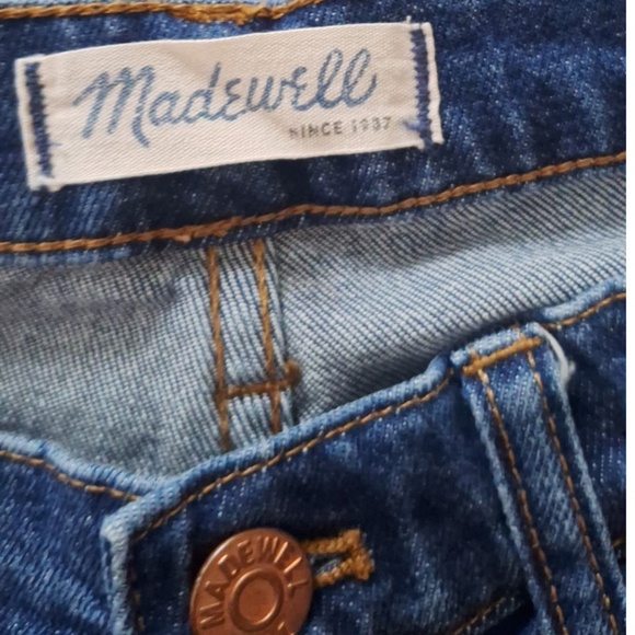 Madewell Slim Boyjean Jeans Sz 29 Medium Wash Distressed Boyfriend Fit Denim - Picture 9 of 11